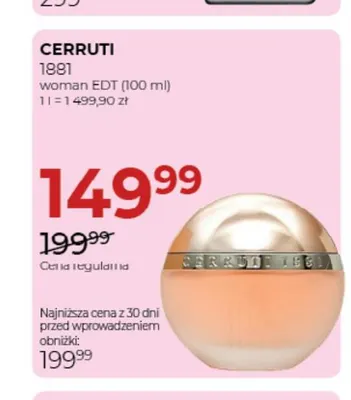 Woda toaletowa 1881 Cerruti promocja w Drogerie Jawa