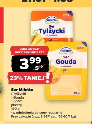 Ser Tylżycki plastry Miletto promocja w Netto