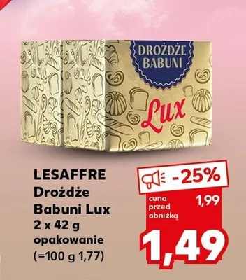 Drożdże Babuni Lux promocja w Kaufland