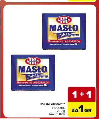 Masło ekstra Polskie Mlekovita promocja w Carrefour Market