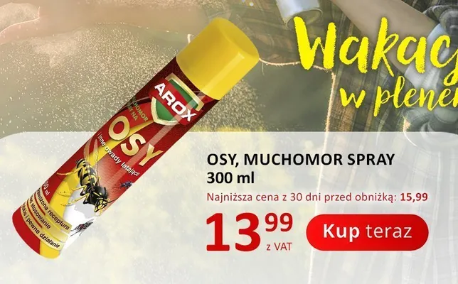 Spray na osy i muchomory Arox promocja w Poczta Polska