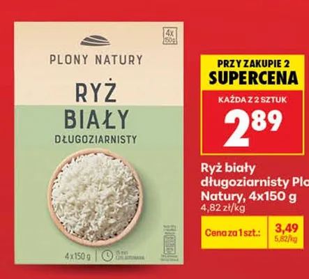 Ryż biały długoziarnisty Plony Natury 4-pak promocja w Biedronka