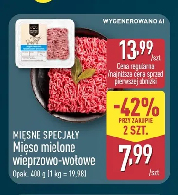 Mięso mielone wieprzowo-wołowe Mięsne Specjały promocja w Aldi