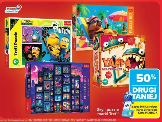 Puzzle Trefl Minions & Monsters 160 elementów promocja w Carrefour Market