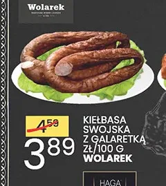 Kiełbasa Swojska z galaretką Wolarek promocja w Wafelek