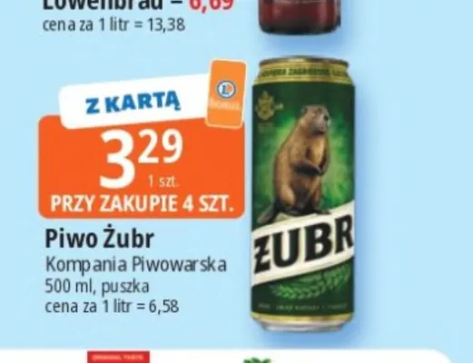 Piwo Żubr promocja w Leclerc