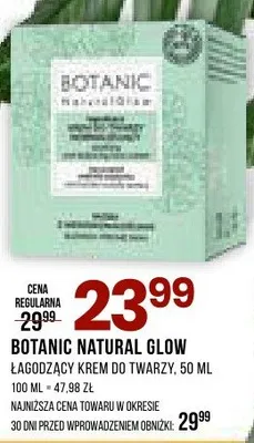 Łagodzący krem do twarzy Natural Glow promocja w Drogerie Natura