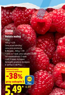 Maliny polskie promocja w Lidl