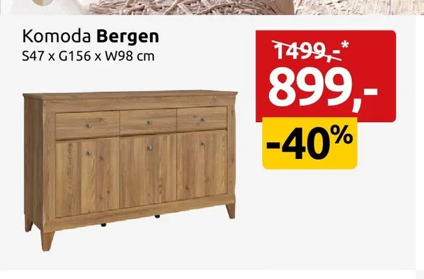 Komoda Bergen promocja w Black Red White