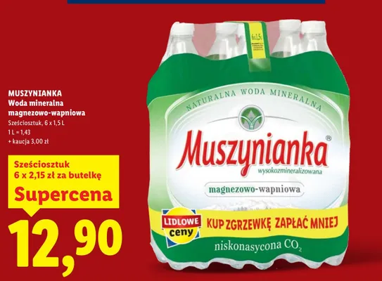 Woda mineralna magnezowo-wapniowa 6-pak promocja w Lidl