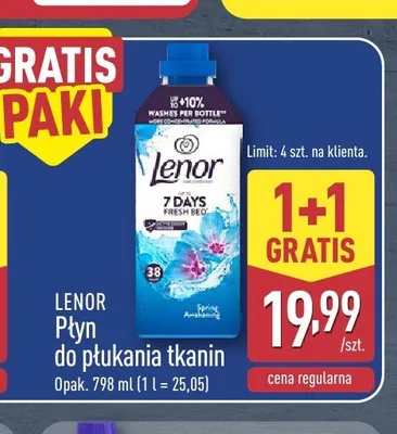 Płyn do płukania tkanin Lenor promocja w Aldi