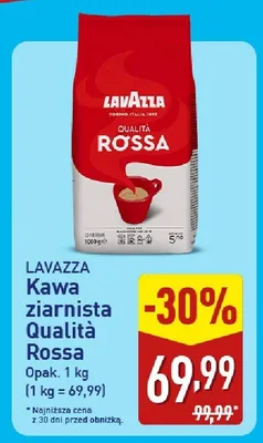 Kawa ziarnista Lavazza Qualità Rossa promocja w Aldi