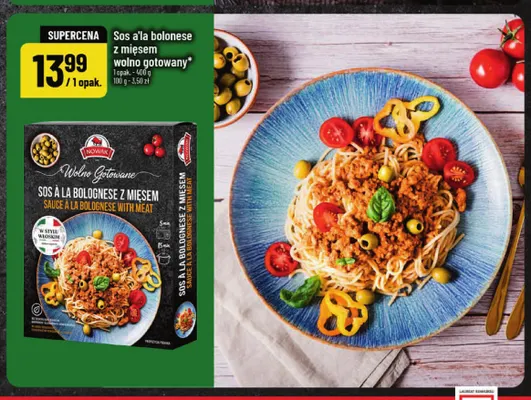 Sos à la bolognese z mięsem wolno gotowany Nowak promocja w POLOmarket