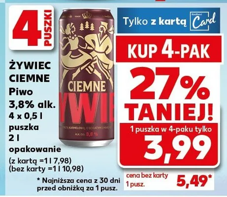 Piwo Ciemne promocja w Kaufland