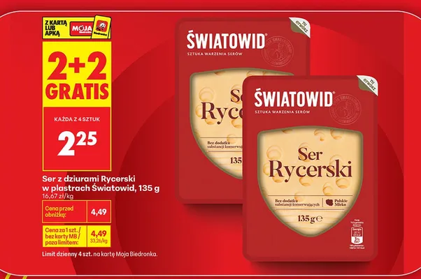 Ser z dziurami Rycerski w plastrach Światowid promocja w Biedronka