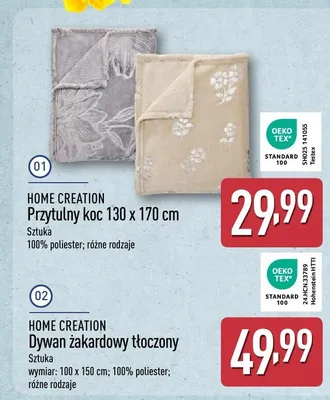Przytulny koc 130 x 170 cm promocja w Aldi