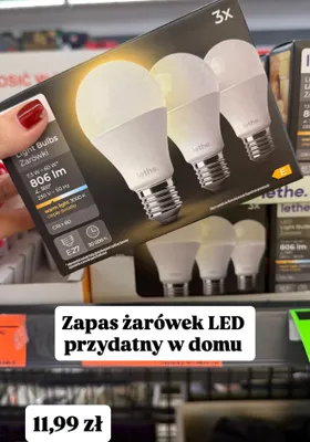 Żarówki LED ciepłe światło 3000K, 3 szt. promocja w Biedronka