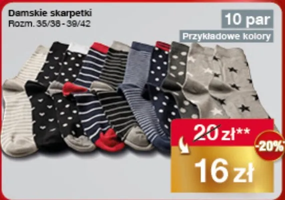 Skarpetki damskie 10 par promocja w Woolworth