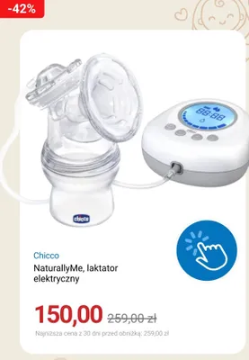 Laktator elektryczny Chicco NaturallyMe promocja w Smyk