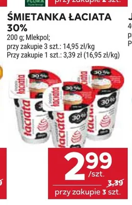 Śmietanka Łaciata 30% promocja w Stokrotka