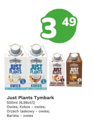 Napój roślinny Tymbark Just Plants Orzech laskowy-owies promocja w Limonka