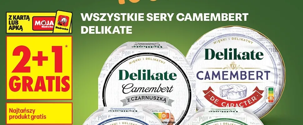 Ser Camembert Delikate de Caracter promocja w Biedronka