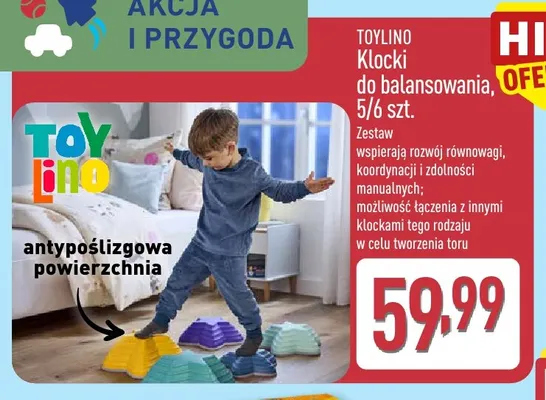 Klocki do balansowania Toylino promocja w Aldi