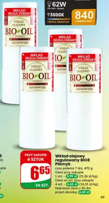 Wkład olejowy regulowany BIO8 promocja w Dino