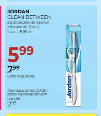 Szczoteczka do zębów Jordan Clean Between promocja w Drogerie Jawa