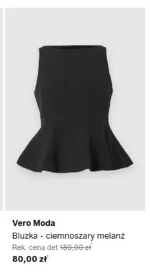 Bluzka ciemnoszary melanż Vero Moda promocja w Lounge by Zalando