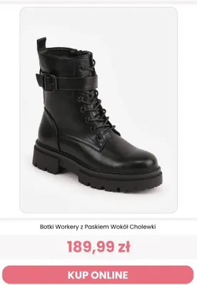 Botki workery z paskiem wokół cholewki Reneé promocja w Renee