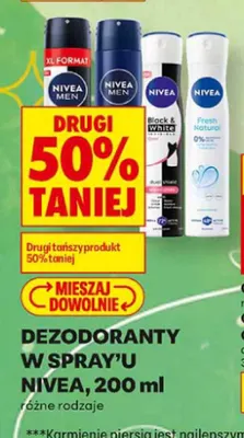 Dezodorant w spray'u Nivea Men XL Format promocja w Biedronka