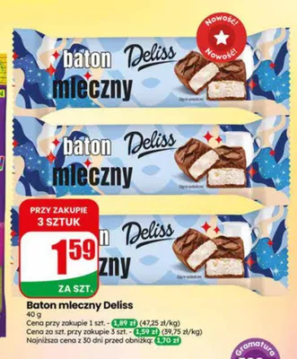 Baton mleczny Deliss promocja w Dino