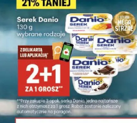 Serek homogenizowany Danio waniliowy promocja w Delikatesy Centrum