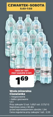 Woda mineralna promocja w Netto