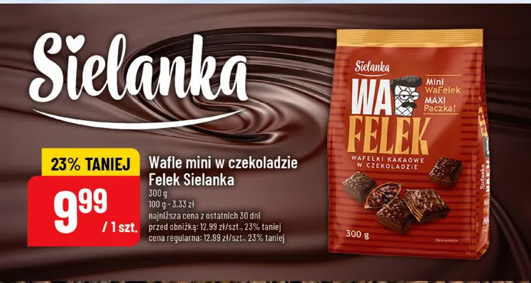 Wafle mini w czekoladzie Felek Sielanka promocja w POLOmarket