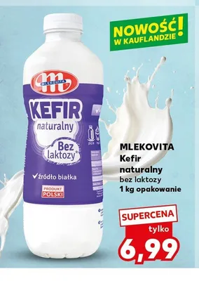 Kefir naturalny bez laktozy Mlekovita promocja w Kaufland