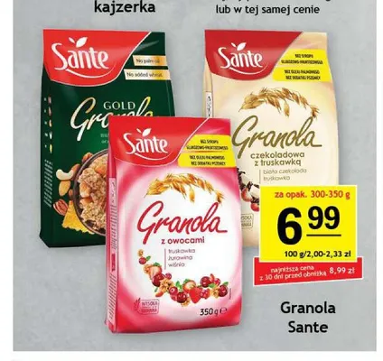 Granola Gold Sante promocja w Gram Market