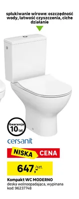 Kompakt Wc Cersanit Moderno promocja w Leroy Merlin