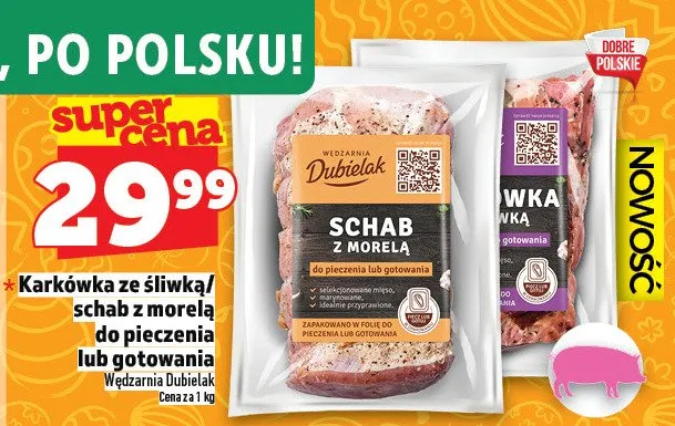 Karkówka ze śliwką / schab z morelą do pieczenia lub gotowania promocja w TOPAZ