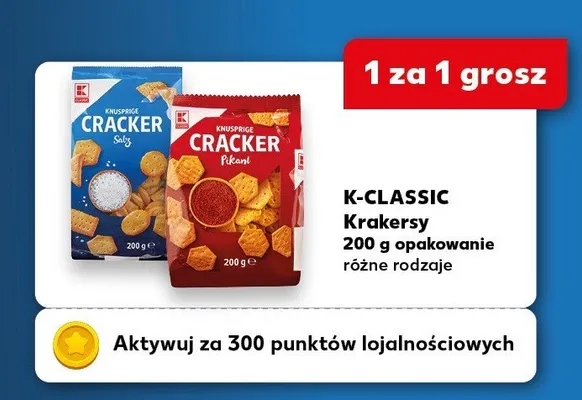 Krakersy, różne rodzaje promocja w Kaufland
