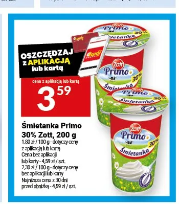 Śmietanka Primo 30% Zott promocja w Twój Market