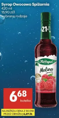 Syrop owocowa Spiżarnia malina promocja w Delikatesy Centrum