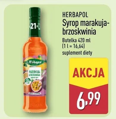 Syrop marakuja-brzoskwinia promocja w Aldi