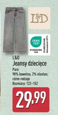 Jeansy dziecięce 98-128 promocja w Aldi