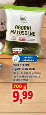 Ogórki małosolne Chef Select promocja w Lidl