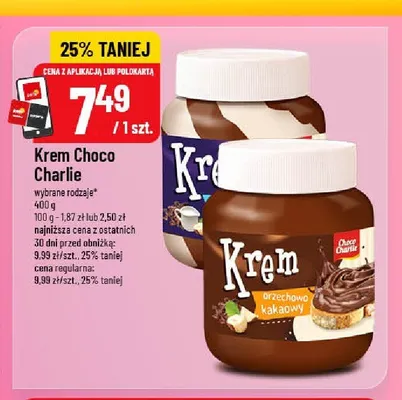 Krem czekoladowy dwukolorowy Choco Charlie promocja w POLOmarket
