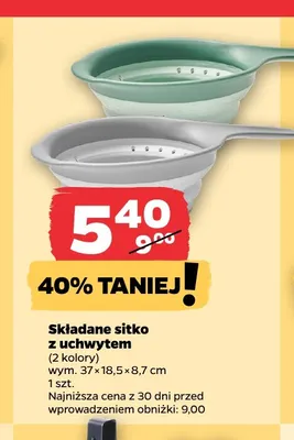 Składane sitko z uchwytem promocja w Netto