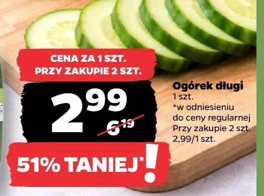 Ogórek długi promocja w Netto