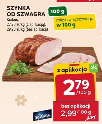 Szynka od szwagra różne rodzaje, mięsa wieprzowego w 100 g promocja w Stokrotka
